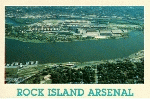 Aerial view of Rock Island Arsenal